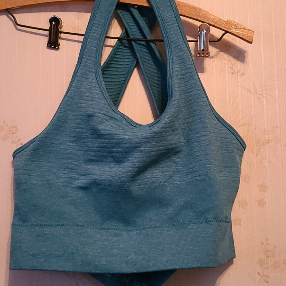 Alphalete Vault bra light teal in size XL